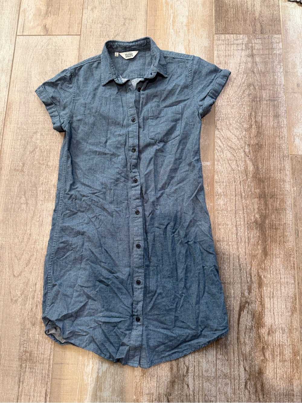 Bridge & Burn chambray button up midi dress